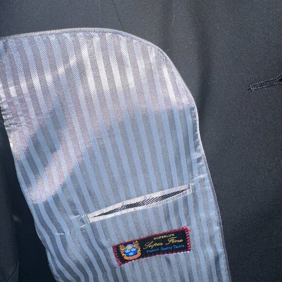 Dark Navy Full Suit (40R Jacket, 32 Waist Pants) - SuperLux - Giorgio Fiorelli - Picture 8 of 12